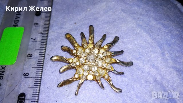 СТАР ПОСРЕБРЕН ФЛОРАЛЕН КРИСТАЛЕН АРТ МЕДАЛЬОН - ЕДЕЛВАЙС 34560