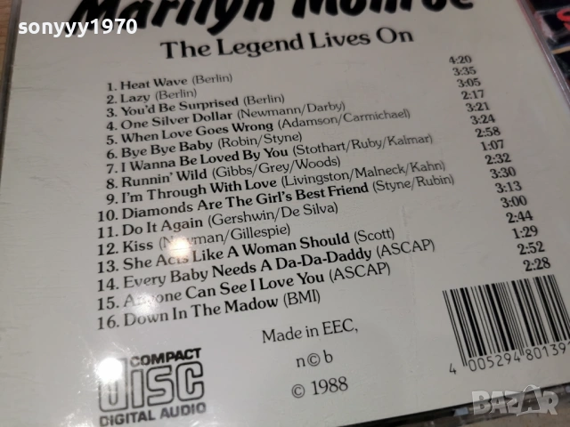 MARILIN MONROE CD ВНОС GERMANY 1303261341H2E6R, снимка 11 - CD дискове - 53825449