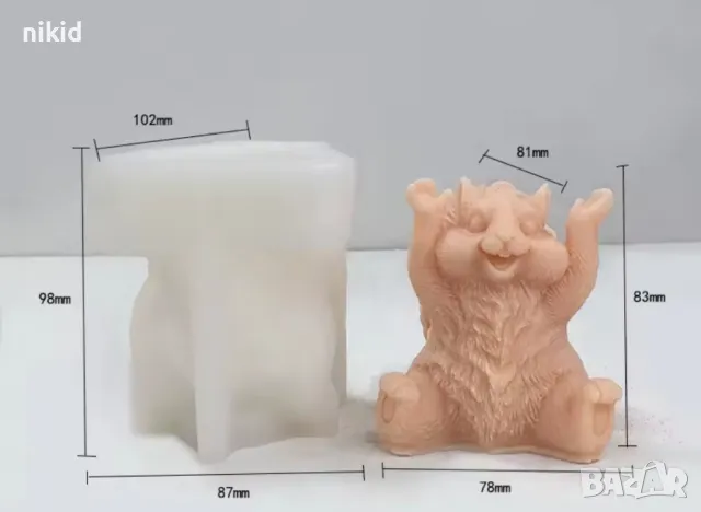 2 вида 3d Катерица Катеричка голяма силиконов молд форма свещ смола гипс шоколад декор, снимка 10 - Форми - 48120350