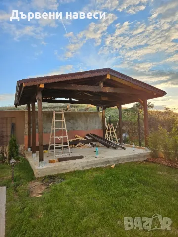 Изграждане на дървени навеси , снимка 12 - Ремонти на къщи - 48001689