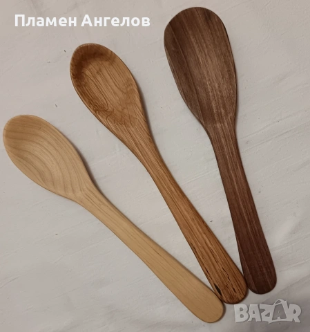 Дървени издълбани бъркалки 3 броя. , снимка 7 - Съдове за готвене - 53080557