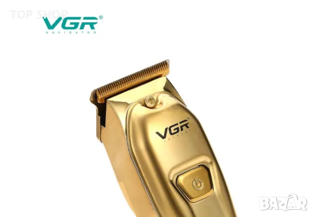 Maшинка за подстригване VGR 965, Дисплей, 4 Приставки, 5W, 600mAh батерия, Метален корпус, Златен, снимка 2 - Машинки за подстригване - 48830196