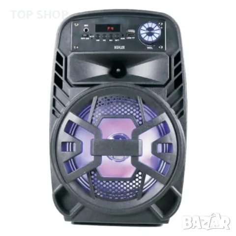 Караоке тонколона MUHLER MAX3, 8 инча, блутут, безжичен микрофон, снимка 3 - Тонколони - 49308429