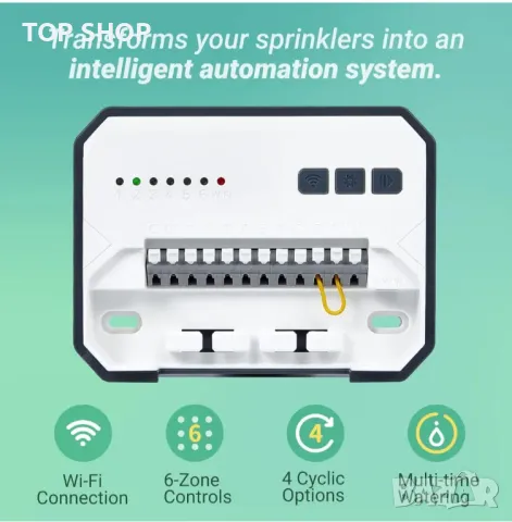 Контролер за напояване INKBIRD IIC-600-WIFI, 6 зони поддържа сензор за дъжд, сезонна настройка, снимка 3 - Напояване - 48927088