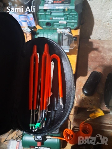 Сет за часовникари (в черната кутия със синия апарат): ​Син инструмент, снимка 4 - Други - 53669111