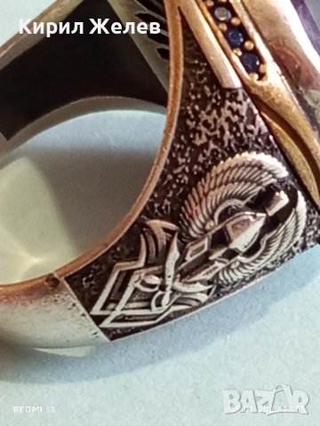 Поръчков Колекционерски сребърен пръстен с Лилав Аметист ювелирна изработка 52495, снимка 11 - Пръстени - 52985044