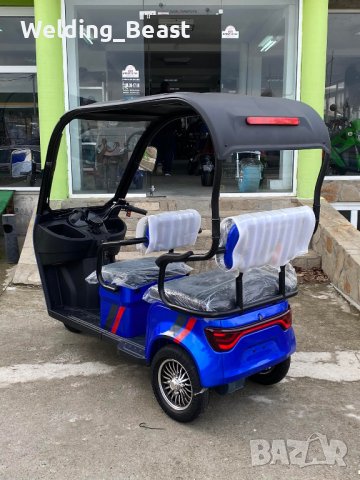 Електрическа триколка с покрив MaxMotors 20000W - Синя, снимка 7 - Мотоциклети и мототехника - 39323773
