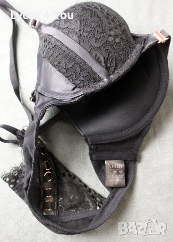 Noir by Hunkemoller луксозен черен сутиен с предно закопчаване, снимка 12 - Бельо - 40475734