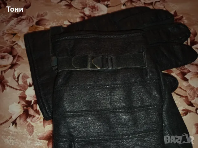 Нови Мъжки Топли Ръкавици Изцяло от Естествена Кожа Черни , снимка 3 - Ръкавици - 47843723