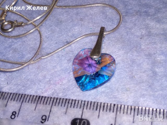 ИЗИСКАН КРИСТАЛЕН СРЕБЪРЕН АРТ МЕДАЛЬОН със СРЕБЪРНА ВЕРИЖКА СРЕБРО 925 БУТИКОВО БИЖУ ИТАЛИЯ 38266, снимка 4 - Колиета, медальони, синджири - 40940676