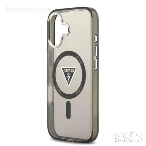 Оригинален кейс Guess IML Gradient Triangle Logo, За iPhone 17 (6.3), Черен и Протектор, снимка 5 - Калъфи, кейсове - 52288659