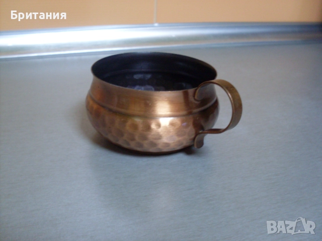 Медна "бакърена" чашка., снимка 4 - Декорация за дома - 52939265