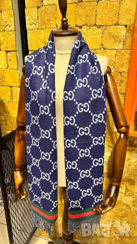 двулицев кащмирен шал gucci Burberry Louis Vuitton , снимка 18 - Шалове - 52149913