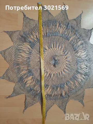 Ръчно плетено мельо, снимка 2 - Покривки за маси - 49164801