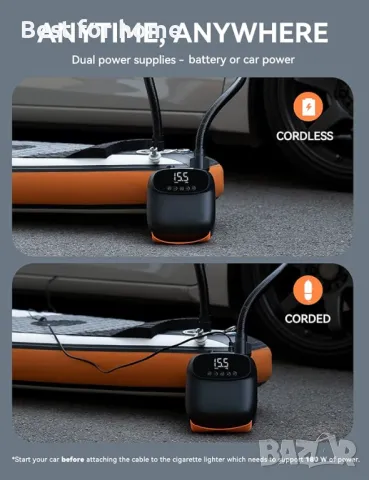 AIRBANK Мини електрическа въздушна акумулаторна, автоматична SUP помпа , снимка 6 - Друга електроника - 50218539