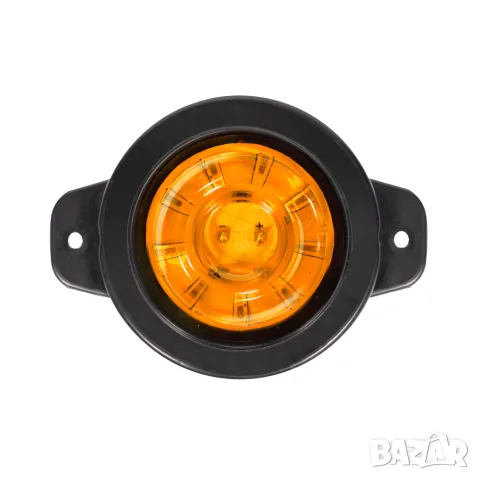 Кръгъл LED габарит 9 LED 12-24V с жълта светлина