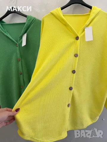 Макси модерно прекрасно еластично джинсово горнище с качулка, скрити странични джобове, снимка 6 - Суичъри - 47811492