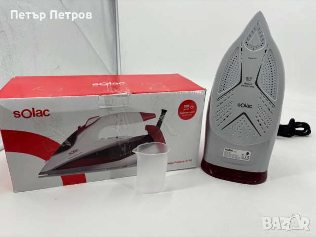 Чисто нова парна ютия SOLAC 3100w, снимка 2 - Ютии - 52459683