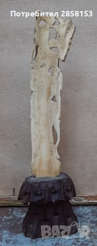 Фино резбована фигура от кост, снимка 3 - Антикварни и старинни предмети - 42641683