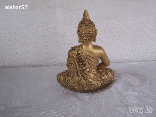 Статуетка Златен Буда-поставка за свещи , снимка 3 - Колекции - 41803936