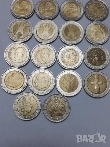 лот от 22 монети от 2 евро различни държави, снимка 2 - Нумизматика и бонистика - 47791967