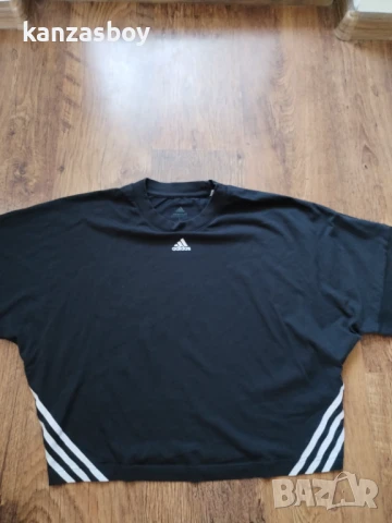 adidas Performance CROPPED TEE W - страхотна дамска тениска L, снимка 8 - Тениски - 50925943