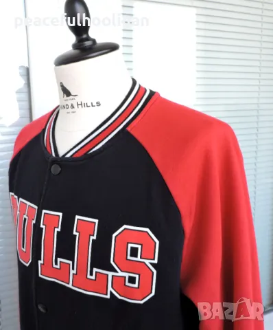 NBA Chicago Bulls Baseball Jacket By Primark - страхотно пролетно мъжко яке  размер L, снимка 2 - Якета - 49035772
