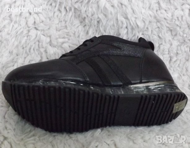 Обувки, скрита платформа, черни, код 531/ББ1/45, снимка 6 - Дамски ежедневни обувки - 39456725