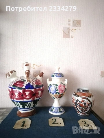 Керамични, порцеланови вази, свещник ръчна изработка. , снимка 9 - Декорация за дома - 49265112