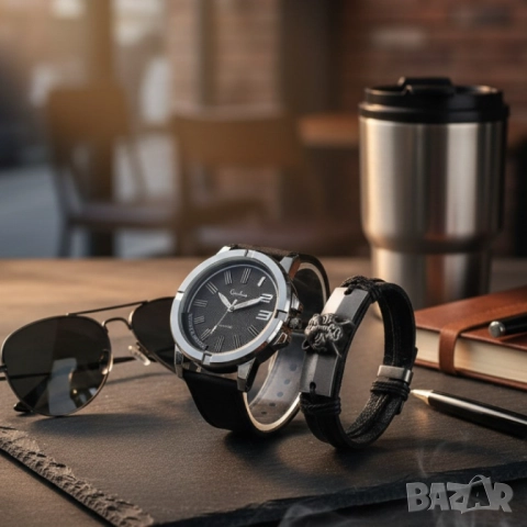 Спортен мъжки часовник Geduo и гривна в луксозна кутия, снимка 3 - Други - 51947393