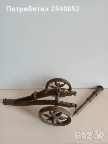 бронзово оръдие за бюро , снимка 3 - Антикварни и старинни предмети - 50409851