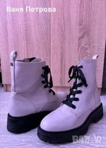 Зимни бежови боти Tamaris, снимка 1