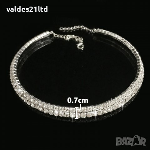 Колие с изкуствени кристали, снимка 3 - Колиета, медальони, синджири - 39314934