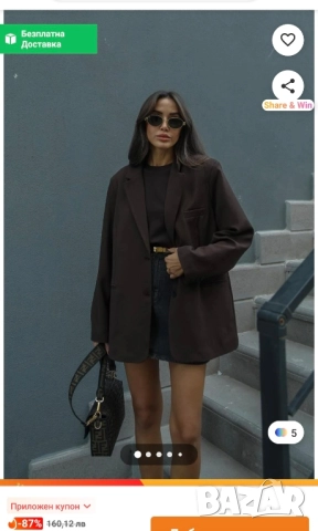 Сако шоколад over size