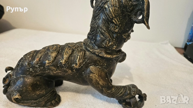 Китайско бронзово куче, снимка 6 - Антикварни и старинни предмети - 51957903