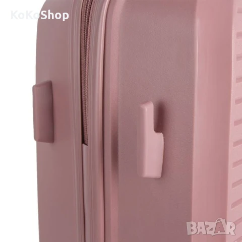 Куфар на колелца-48x28,5x75,5 см./розов куфар на колелца, снимка 5 - Куфари - 50644429