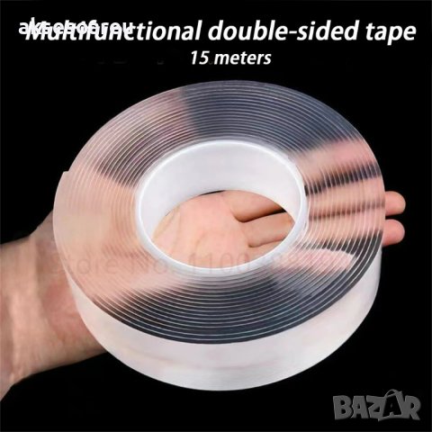 Прозрачна силно лепкава многофункционална двустранна водоустойчива лента за многократна употреба за , снимка 13 - Аксесоари за кухня - 42166142