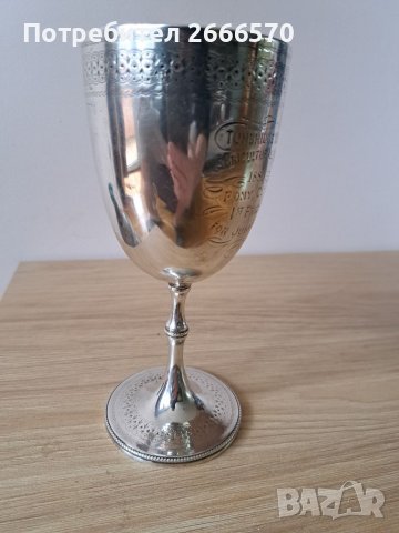 Сребърна чаша 925 англия , сребърен бокал, снимка 7 - Антикварни и старинни предмети - 39968760