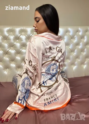 Комплект луксозна пижама сатен, снимка 5 - Пижами - 44742856