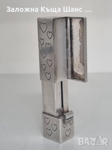 Vintage сребърна кутия за червело 925 S, снимка 4 - Антикварни и старинни предмети - 41742454