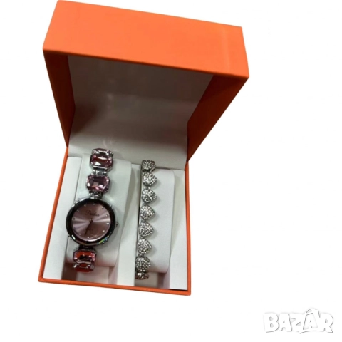 Разкошни дамски комплекти – часовник и гривна, снимка 3 - Бижутерийни комплекти - 52055595