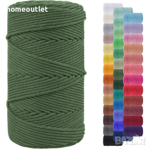 Памучен шнур / въже за макраме X001BZBZ9L 4MM/200M ARMEEGRUN