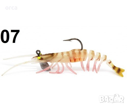 Силиконова скарида за морски джиг - SeaBuzz Crazy Shrimp, снимка 7 - Такъми - 40898796