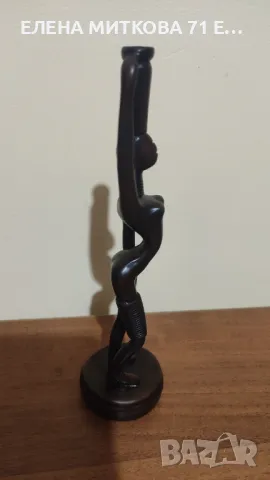 Малка африканска статуетка, снимка 2 - Антикварни и старинни предмети - 50406069