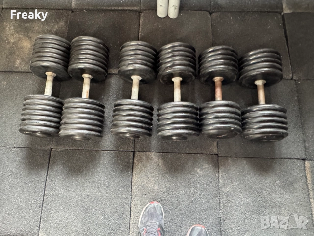 Тежки дъмбели 2х40кг, 2х44кг , 2х48кг , HEAVY DUTY DUMBBELLS, снимка 2 - Фитнес уреди - 52957769