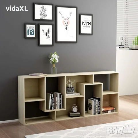 vidaXL Библиотека, дъб сонома, 67x24x161 см, инженерно дърво, снимка 3 - Етажерки - 56147739
