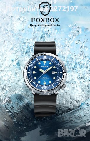 2023 FOXBOX спортен кварцов часовник,водоустойчив,подвижен безел, дата, снимка 9 - Мъжки - 41066086