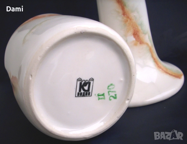 Свещник и моливник български порцелан Коста Йорданов Видин, снимка 4 - Декорация за дома - 52945553