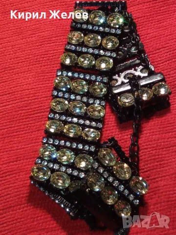 РАЗКОШНА БЛЕСТЯЩА КРИСТАЛНА МАРКОВА МОДНА РЕТРО АРТ СТИЛ ОГЪРЛИЦА на ZARA 47383, снимка 16 - Колиета, медальони, синджири - 47297723