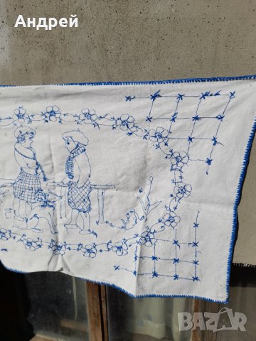 Старинен бродиран ковьор,покривка за стена #190, снимка 3 - Антикварни и старинни предмети - 39757494